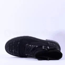 Women Una Healy No Ordinary Kiss Toe Cap Boot - Black Sparkle