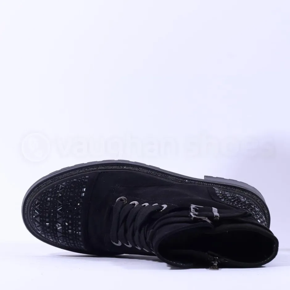 Women Una Healy No Ordinary Kiss Toe Cap Boot - Black Sparkle