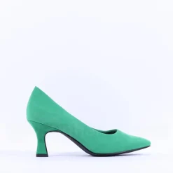 Women Marco Tozzi Nosca Pointed Toe Mid Heel - Leaf Green