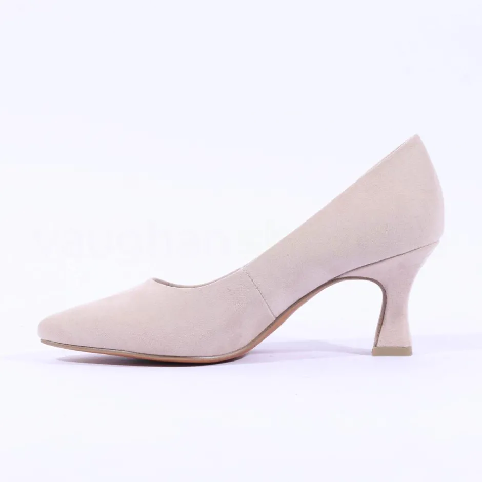 Women Marco Tozzi Nosca Pointed Toe Mid Heel - Dune