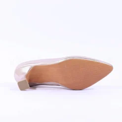 Women Marco Tozzi Nosca Pointed Toe Mid Heel - Platinum