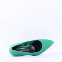 Women Marco Tozzi Nosca Pointed Toe Mid Heel - Leaf Green