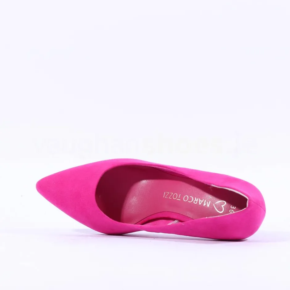 Women Marco Tozzi Nosca Pointed Toe Mid Heel - Pink