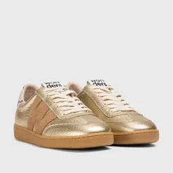 Women Wonders Nubia Gumsole Laced Trainer - Gold Snake