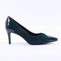 Women Tamaris Nyra Pointed Toe Combi High Heel - Green