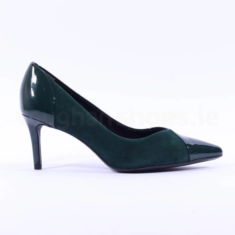Women Tamaris Nyra Pointed Toe Combi High Heel - Green