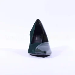 Women Tamaris Nyra Pointed Toe Combi High Heel - Green