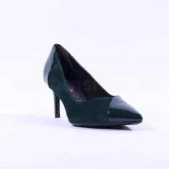 Women Tamaris Nyra Pointed Toe Combi High Heel - Green