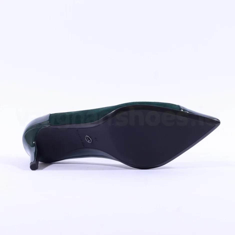 Women Tamaris Nyra Pointed Toe Combi High Heel - Green