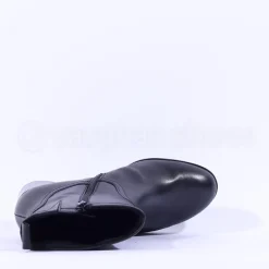 Women Gabor October Stack Heel High Ankle Boot - Black Leather