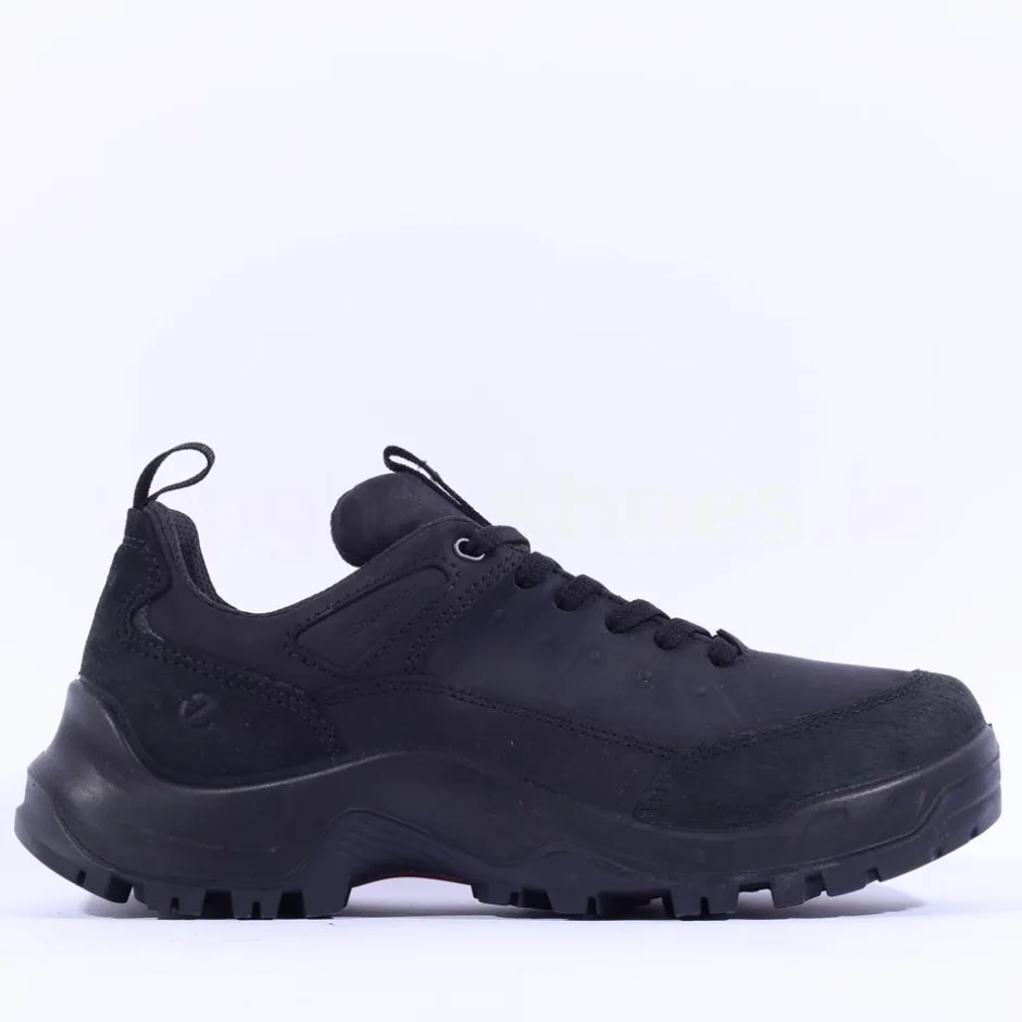 Ecco Men Offroad Waterproof Hiking Shoe - Black Leather