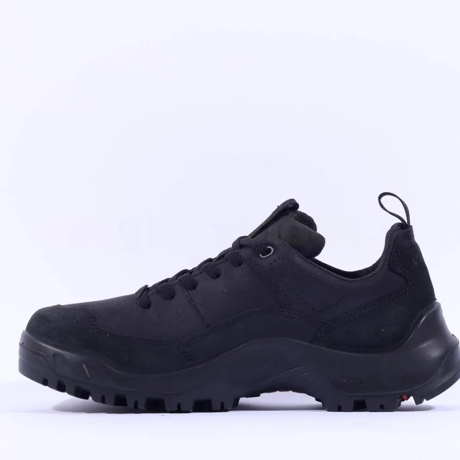 Ecco Men Offroad Waterproof Hiking Shoe - Black Leather