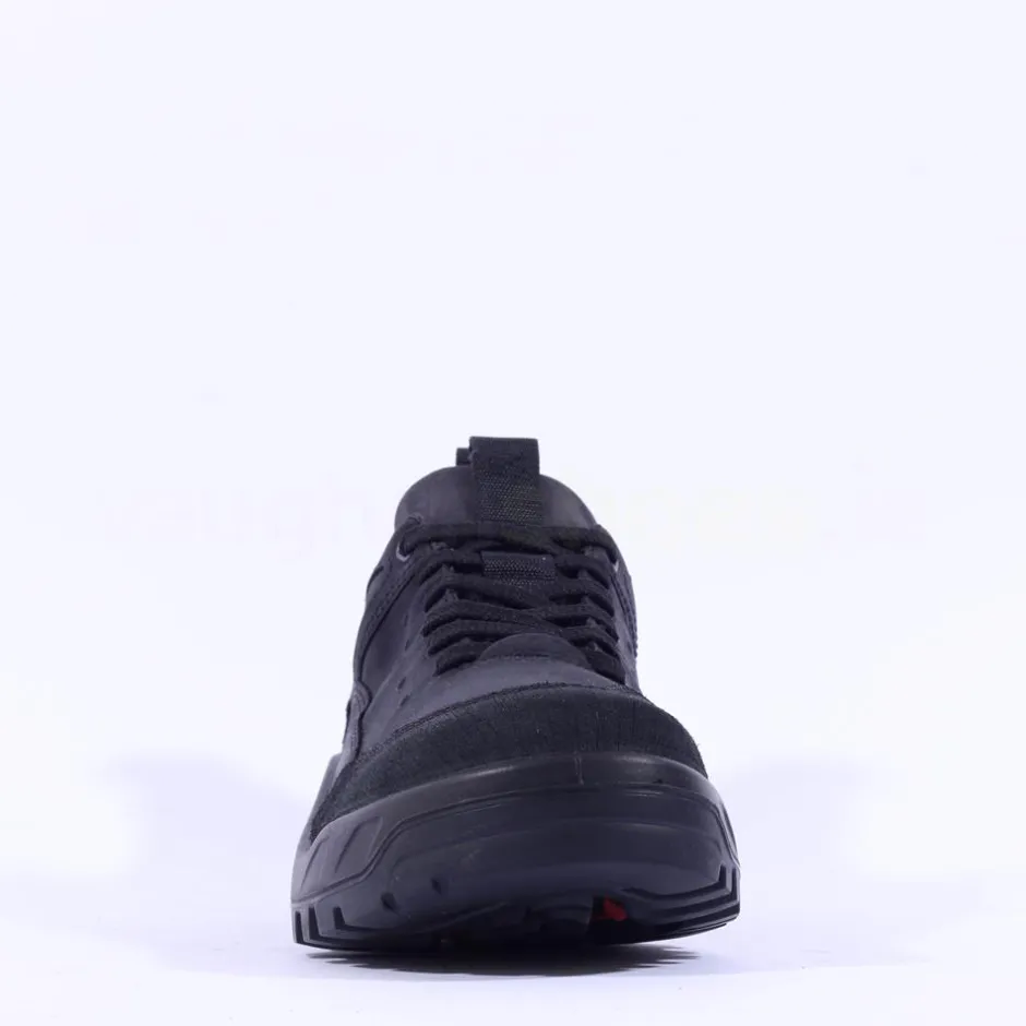 Ecco Men Offroad Waterproof Hiking Shoe - Black Leather