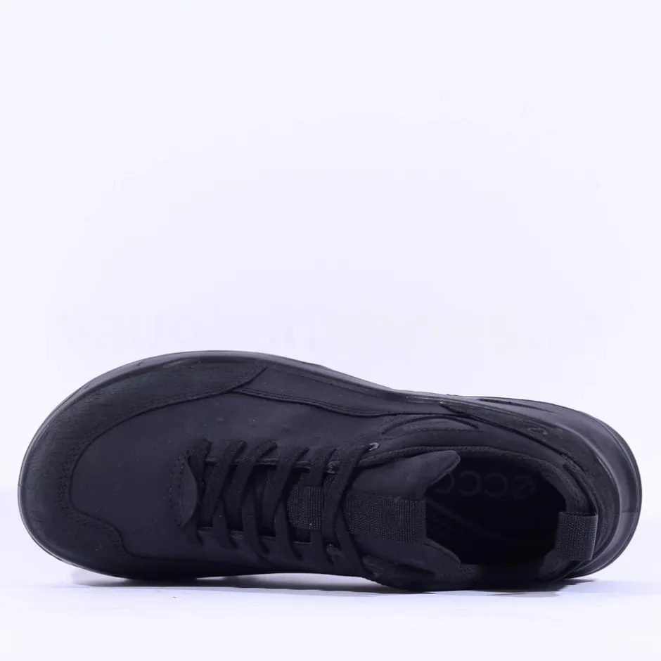 Ecco Men Offroad Waterproof Hiking Shoe - Black Leather