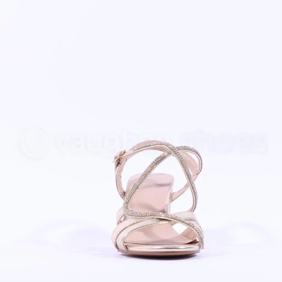 Women Sorento Oldwalls Castle Block High Heel - Gold