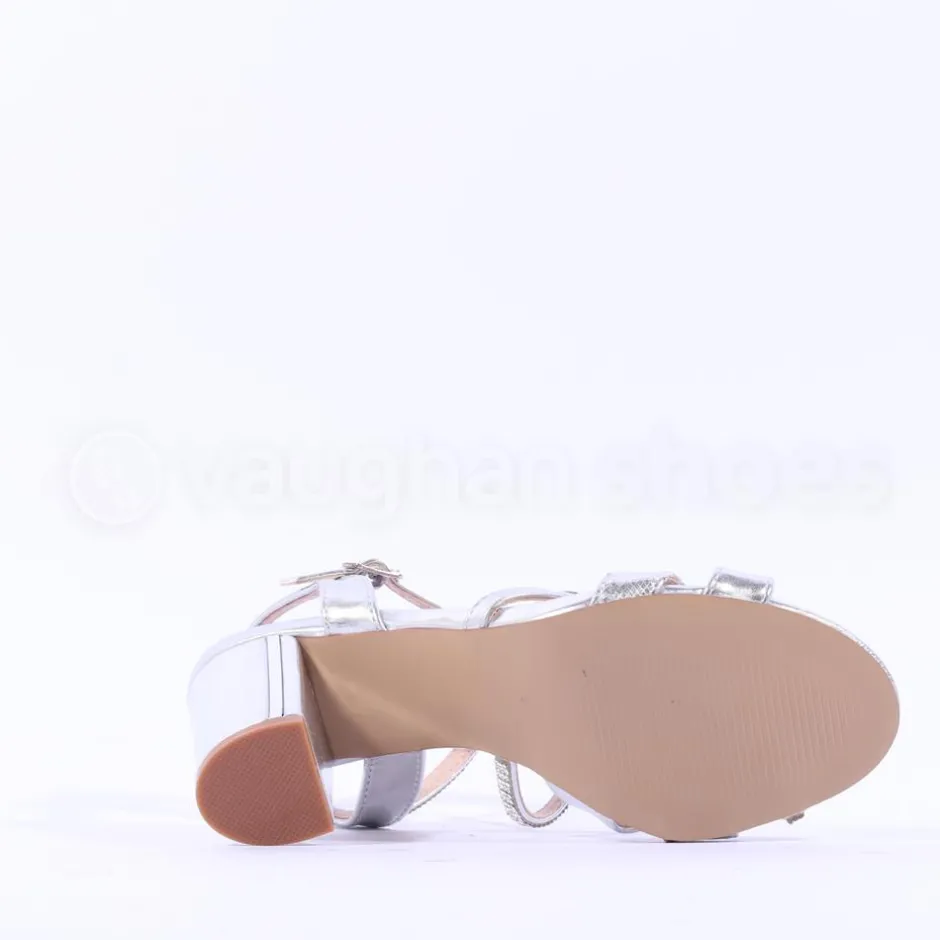 Women Sorento Oldwalls Castle Block High Heel - Silver
