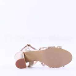 Women Sorento Oldwalls Castle Block High Heel - Gold