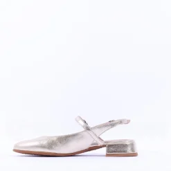 Women Wonders Oriana Low Mary Jane Pump - Gold Leather