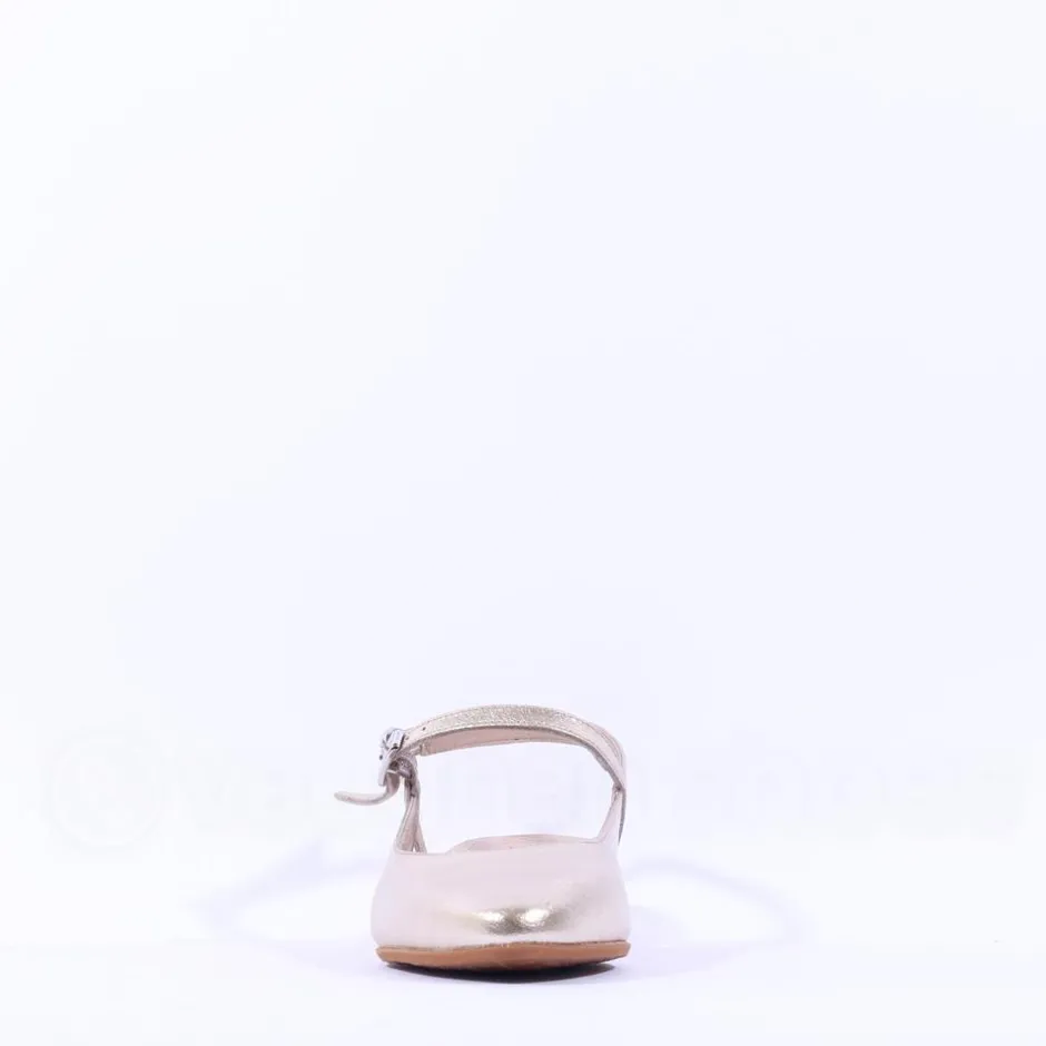 Women Wonders Oriana Low Mary Jane Pump - Gold Leather