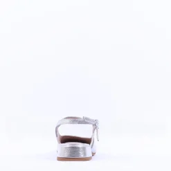 Women Wonders Oriana Low Mary Jane Pump - Silver Leather