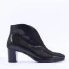 Women Ara Orly Block Heel V Cut Boot - Black Shimmer