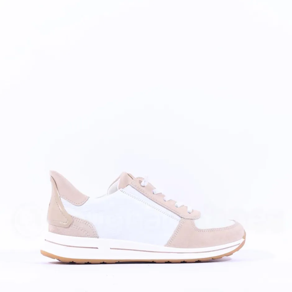 Women Ara Osaka 2.0 Bungee Lace Easy Slip On - White Beige