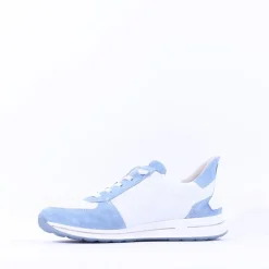 Women Ara Osaka 2.0 Bungee Lace Easy Slip On - White Blue