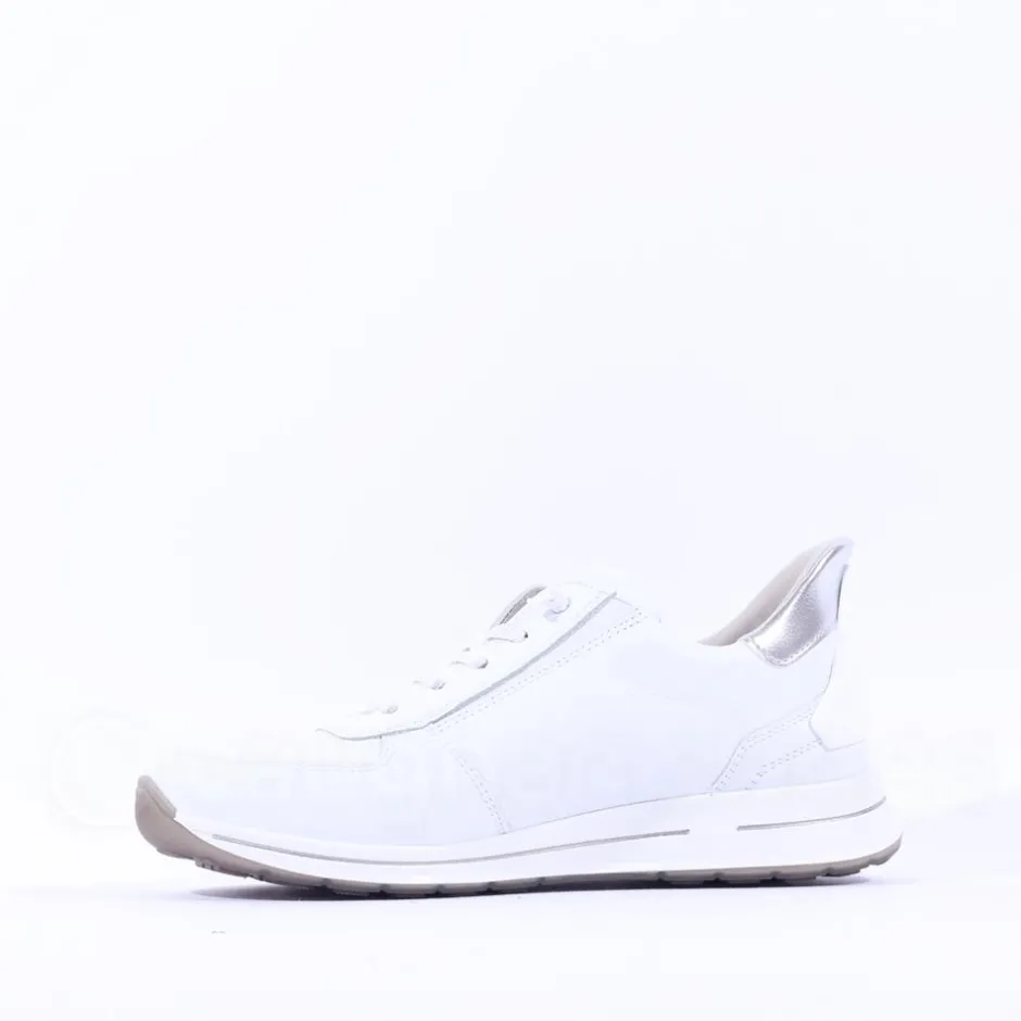 Women Ara Osaka 2.0 Bungee Lace Easy Slip On - White Silver