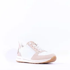 Women Ara Osaka 2.0 Bungee Lace Easy Slip On - White Beige