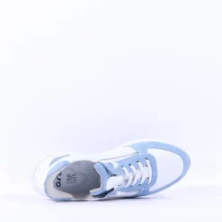 Women Ara Osaka 2.0 Bungee Lace Easy Slip On - White Blue