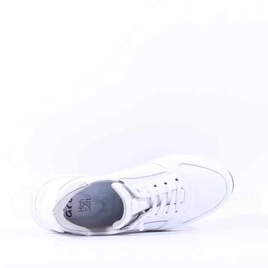 Women Ara Osaka 2.0 Bungee Lace Easy Slip On - White Silver