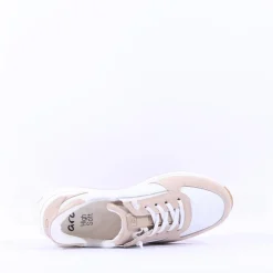 Women Ara Osaka 2.0 Bungee Lace Easy Slip On - White Beige