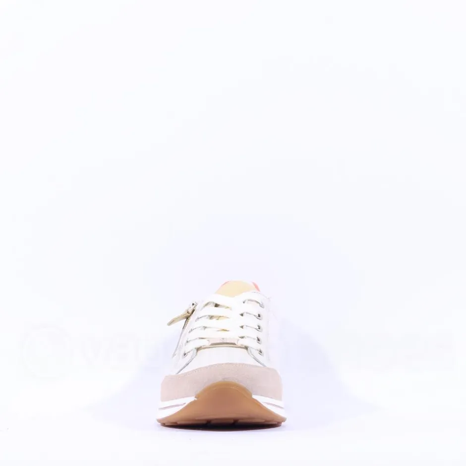 Women Ara Osaka Comfort Laced Trainer Side Zip - Pastel Multi