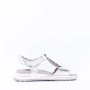 Women Ara Osaka Metal Plate Velcro Sandal - Silver