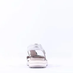 Women Ara Osaka Metal Plate Velcro Sandal - Silver