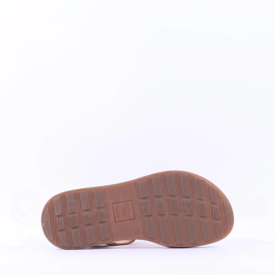 Women Ara Osaka Metal Plate Velcro Sandal - Gold