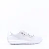 Women Ara Osaka Side Zip Ribbon Lace Trainer - White Silver