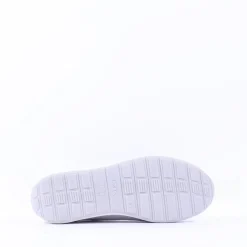 Women Ara Osaka Side Zip Ribbon Lace Trainer - White Silver