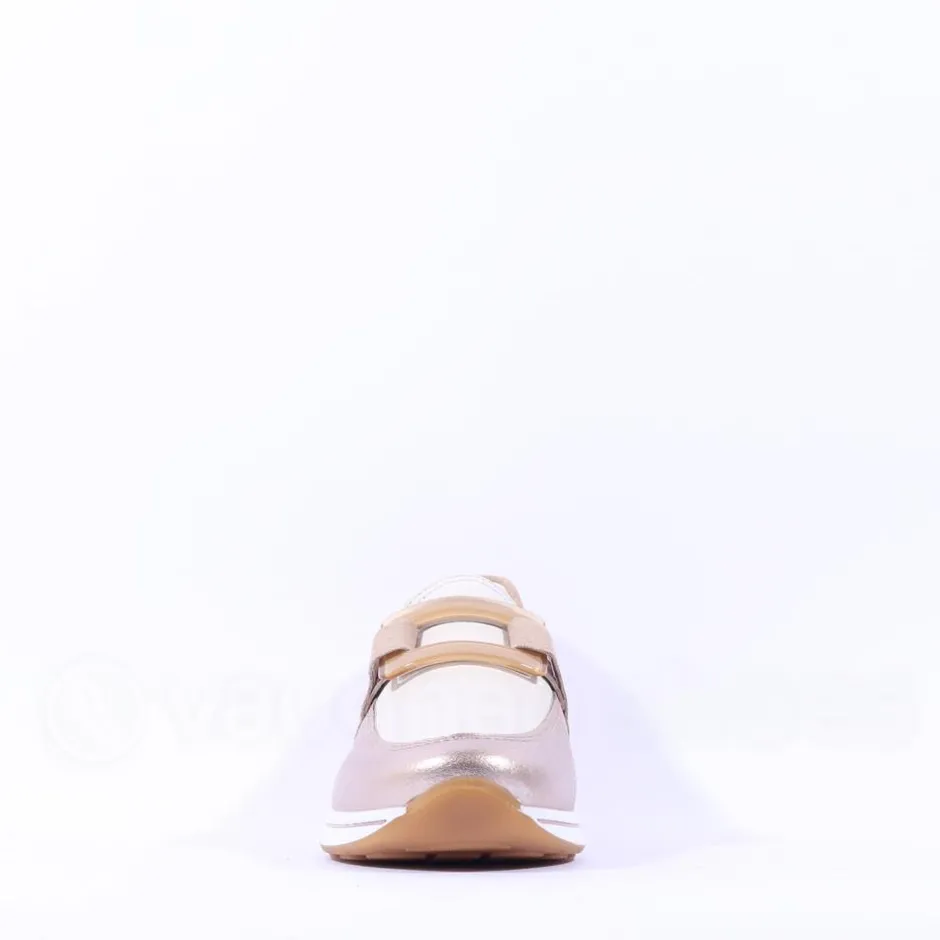 Women Ara Osaka Slip On Buckle Wedge - Beige Gold