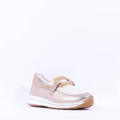 Women Ara Osaka Slip On Buckle Wedge - Beige Gold