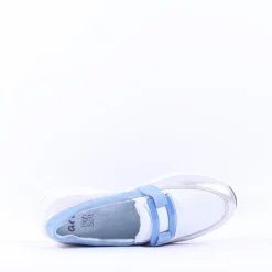 Women Ara Osaka Slip On Buckle Wedge - Silver Ice