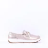 Women Ara Osaka Slip On Link Wedge - Gold Leather
