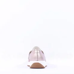 Women Ara Osaka Slip On Link Wedge - Gold Leather