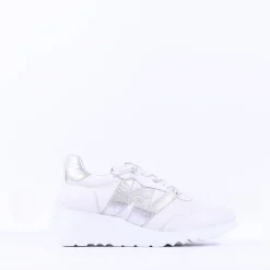 Women Wonders Oslo Bungee Lace W Trainer - White Silver