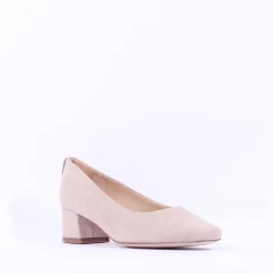 Women Peter Kaiser Padua Block Heel Court Shoe - Sand Suede