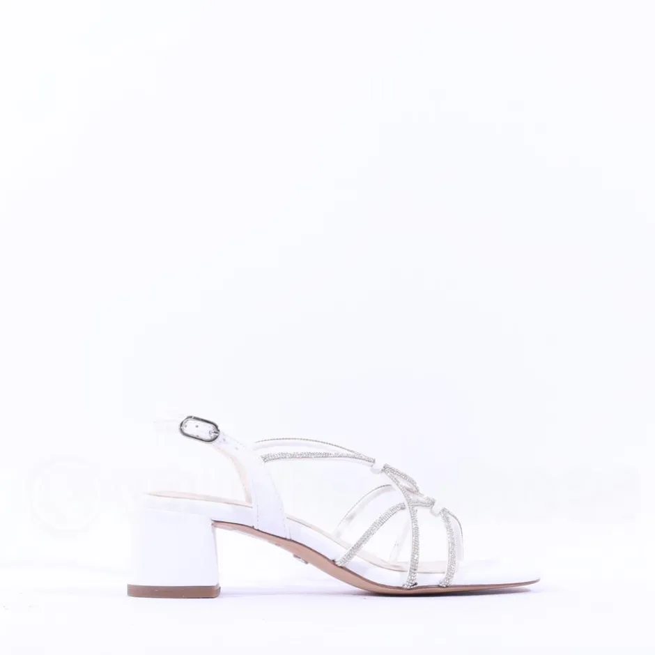 Women Tamaris Paola Strappy Block Heel Sandal - White