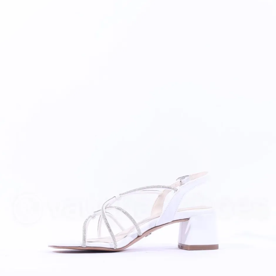Women Tamaris Paola Strappy Block Heel Sandal - White