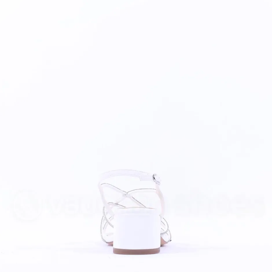 Women Tamaris Paola Strappy Block Heel Sandal - White