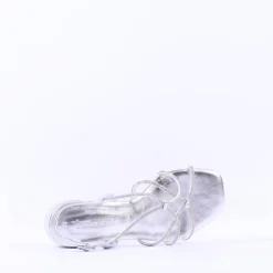 Women Tamaris Paola Strappy Block Heel Sandal - Silver