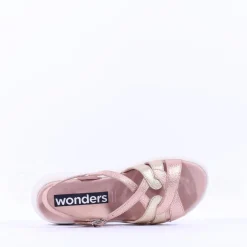 Women Wonders Paterna Strappy Sandal - Metallic Combi